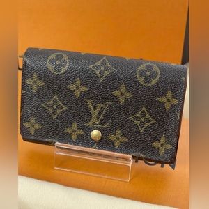 Louis Vuitton Porte-Monnaie Tresor Wallet w/Chain-Code CA0929-Gift READY🔥